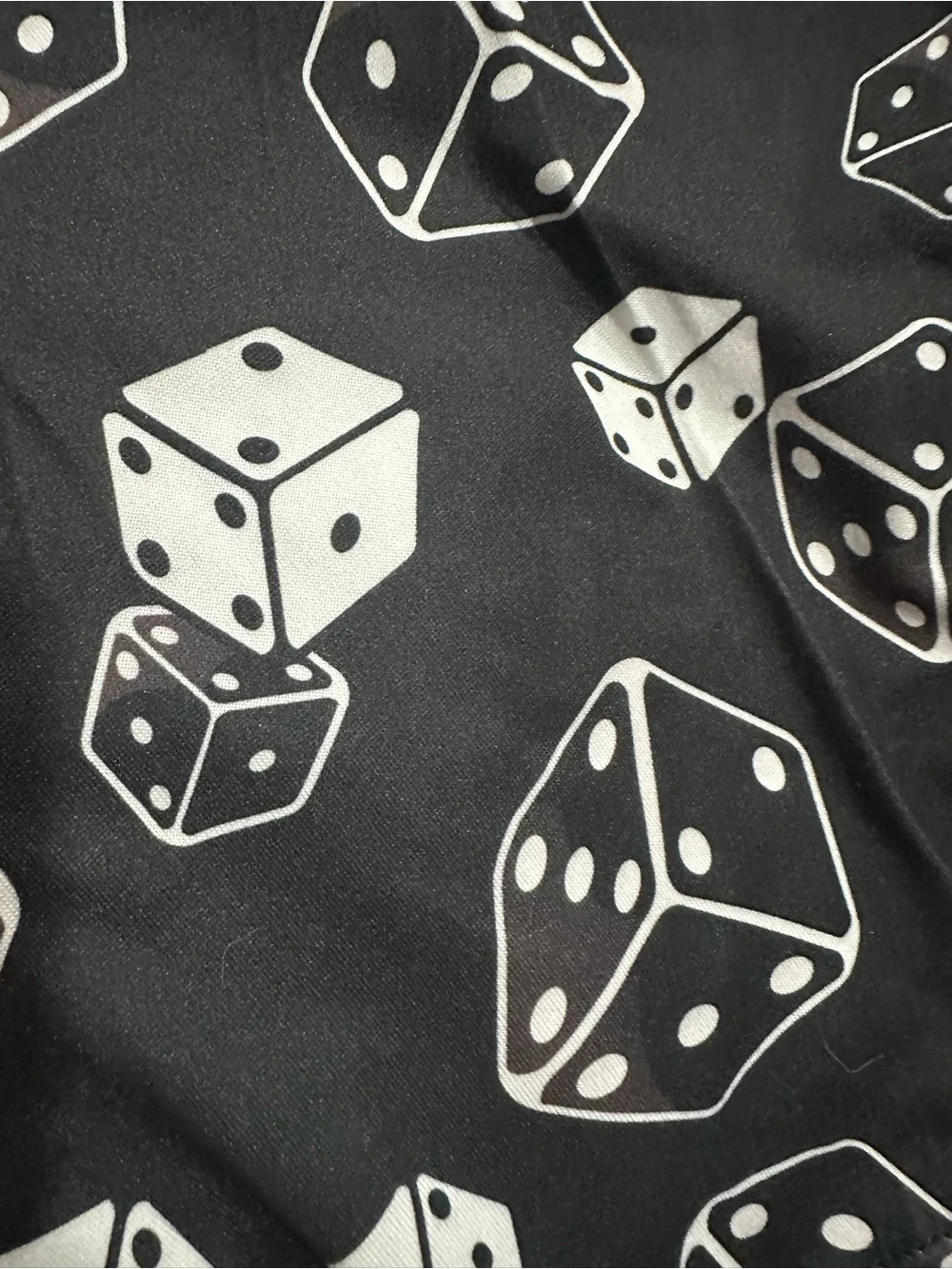Men's Black Dice-Print Shorts